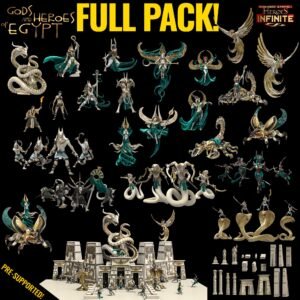 STL 3D Pack Heroes Infinite Gods and Heroes of Egypt | Dnd, Tabletop, RPG, PathFinder, Miniature